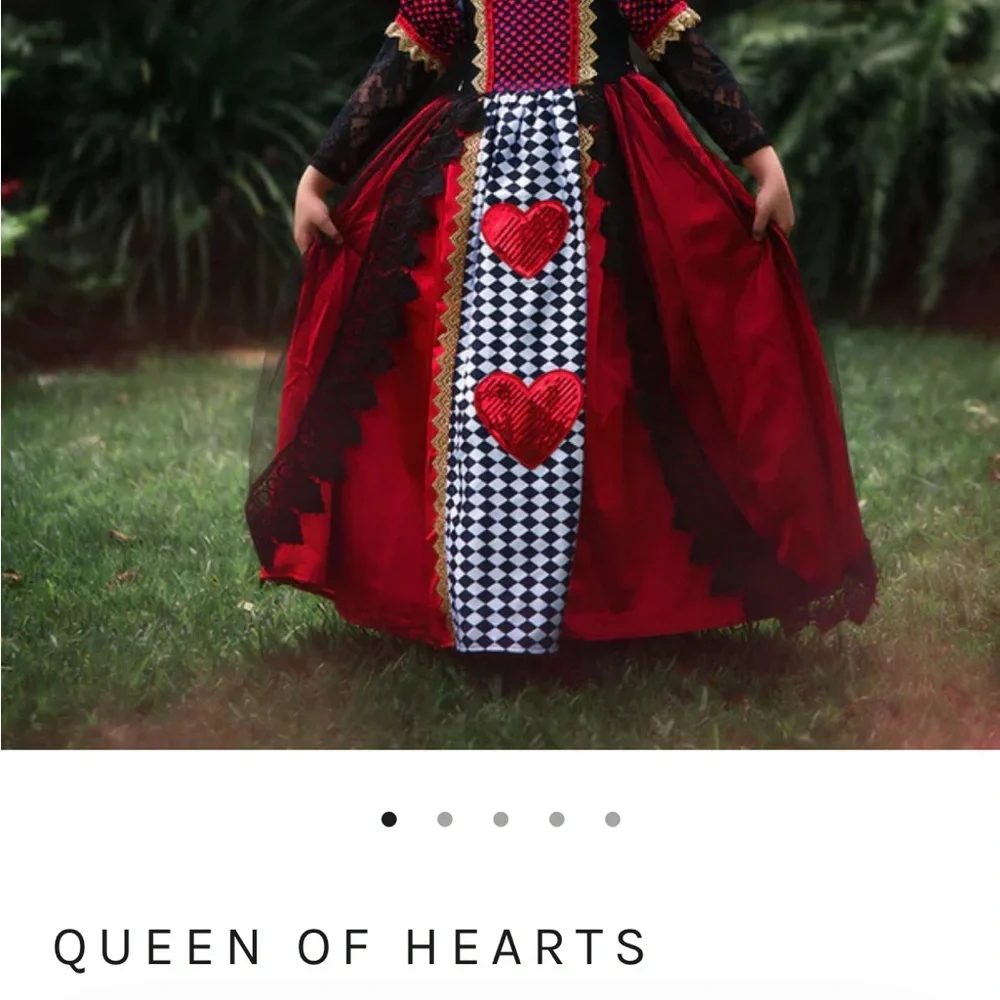 Trish Scully Child  Queen of Hearts kids costume NWT size 14